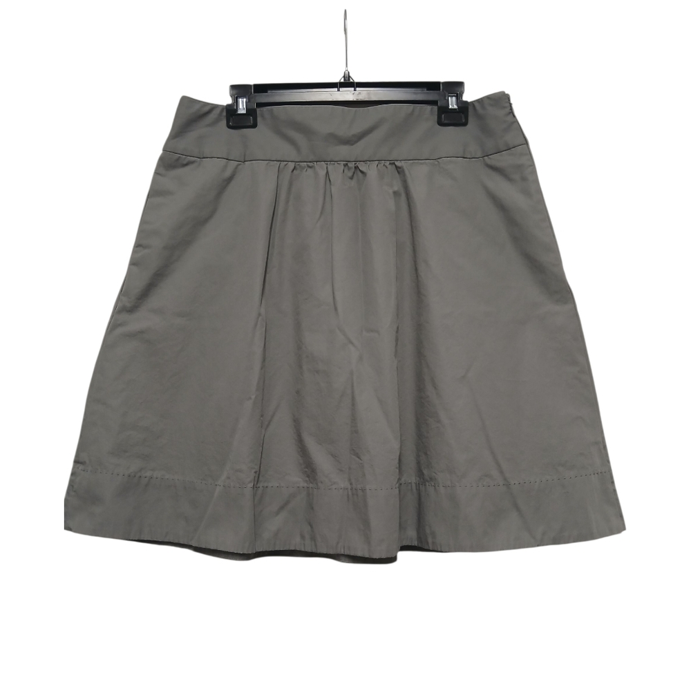 J. Crew Gray A-line Twill Cotton Skirt Size 12-NWOT